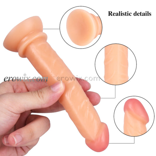 15 cm Testissiz Gerçekçi Anal Dildo Vantuzlu Mini Yapay Penis